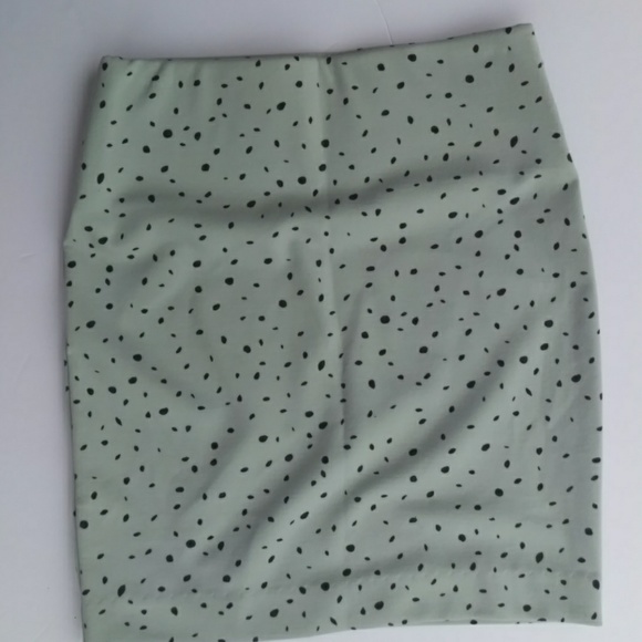 BCBGeneration Dresses & Skirts - BCBGeneration mint green Blackdot pencil skirt